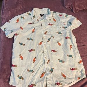 XXL Urban Pipeline, short sleeve button up bear shirt